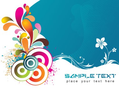 Colorful artwork with wave pattern clipart