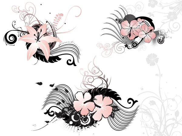 创意花卉图案的纹身 — 图库矢量图片