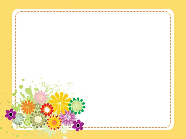 Grungy Bloom bannière de motif — Image vectorielle