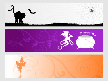 Abstract halloween banner series set24 clipart