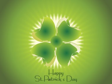 Green background with clover floral clipart