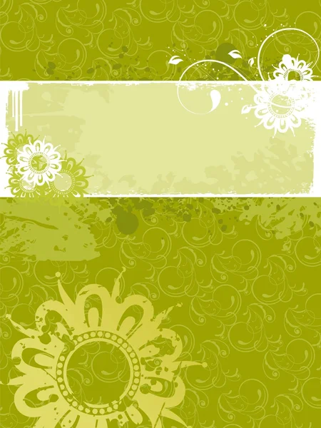 Grün Blumenmuster Hintergrund — Stockvektor