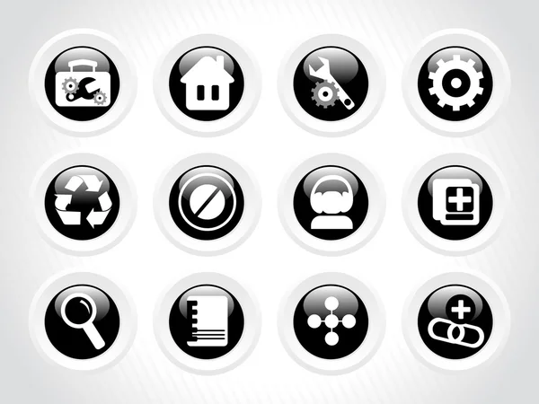 Résumé web brillant logo ensemble — Image vectorielle