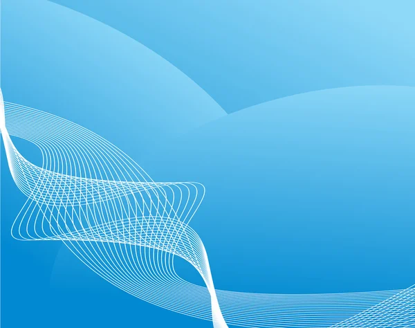 Fond bleu abstrait avec cyber onde — Image vectorielle