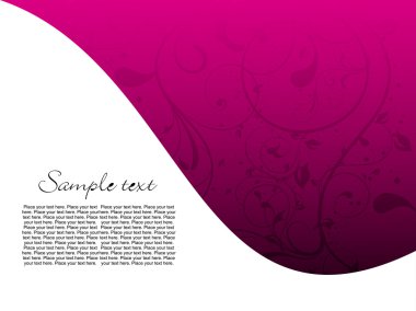 Pink swirl design background clipart