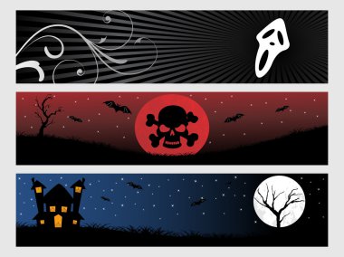 Abstract halloween banner series set15 clipart