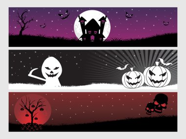 Abstract halloween banner series set13 clipart