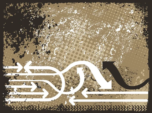 Grunge abstrait avec des flèches — Image vectorielle