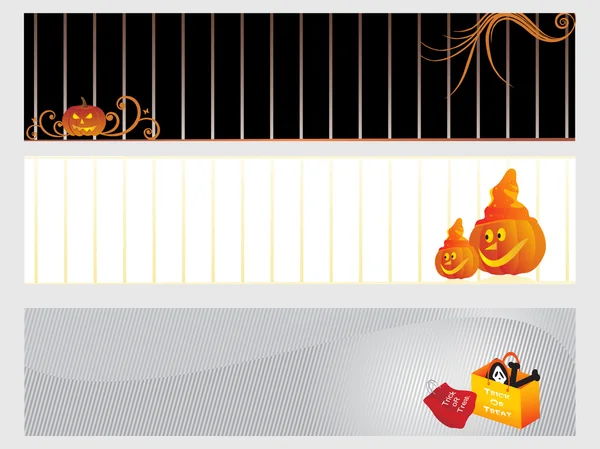 Série de banner de halloween abstrato set1 —  Vetores de Stock