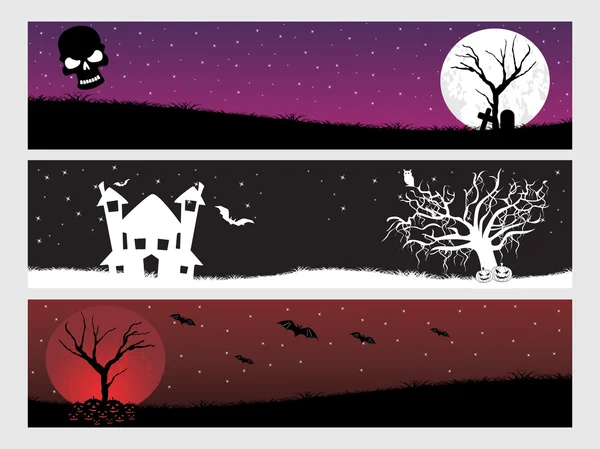 Série de banner abstrato halloween set4 —  Vetores de Stock