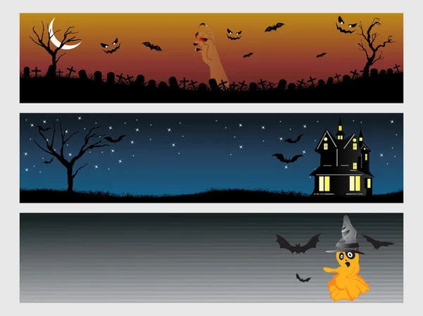Abstrakte Halloween-Banner Serie set11 — Stockvektor