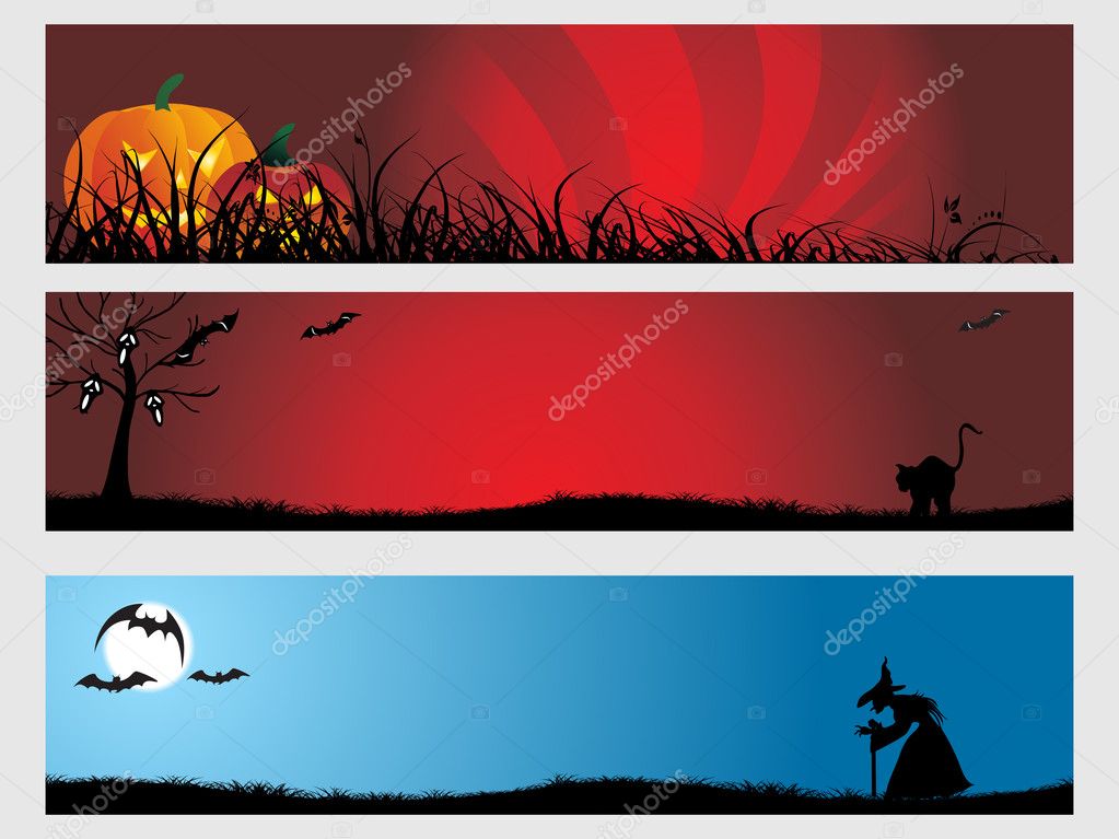 Abstract halloween banner series set2