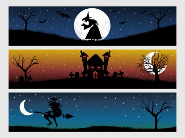 Abstract halloween banner series set20 clipart