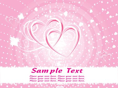 Pink valentine background vector clipart