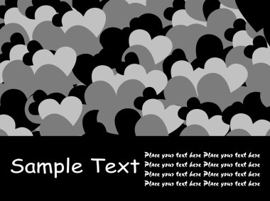 Abstract black-grey love background clipart