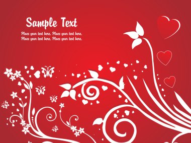 Abstract red valentine love illustration clipart