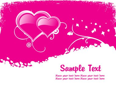 Abstract pink valentine background clipart