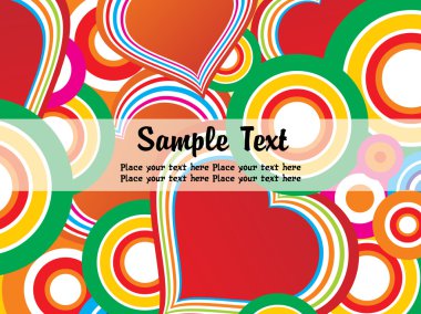 Abstract colorful valentine card clipart