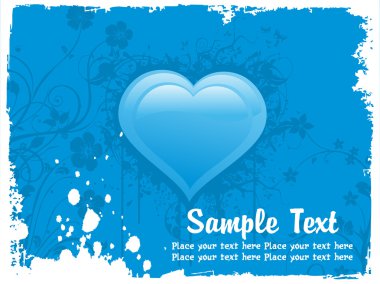 Illustration blue valentine background clipart