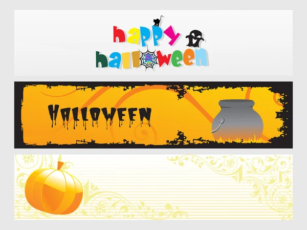 Série de banner abstrato halloween set18 —  Vetores de Stock