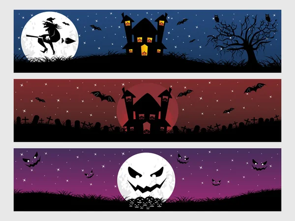 Abstracte halloween banner serie set9 — Stockvector