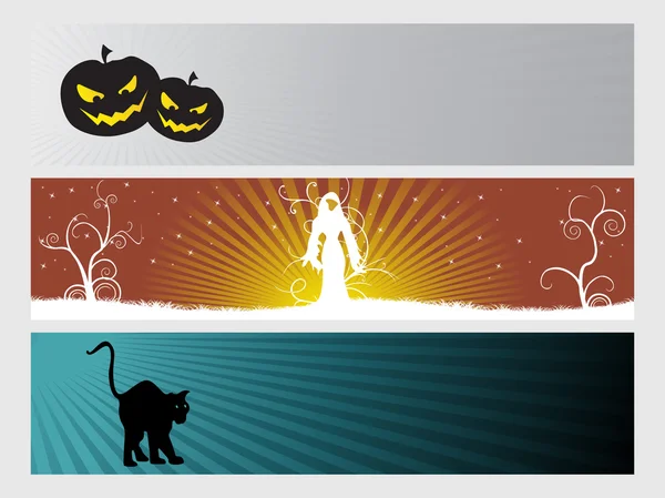 Absztrakt halloween banner sorozat set21 — Stock Vector