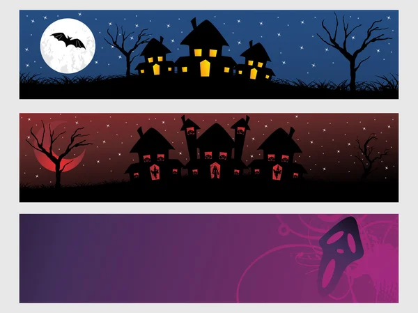 Abstracte halloween banner serie set19 — Stockvector