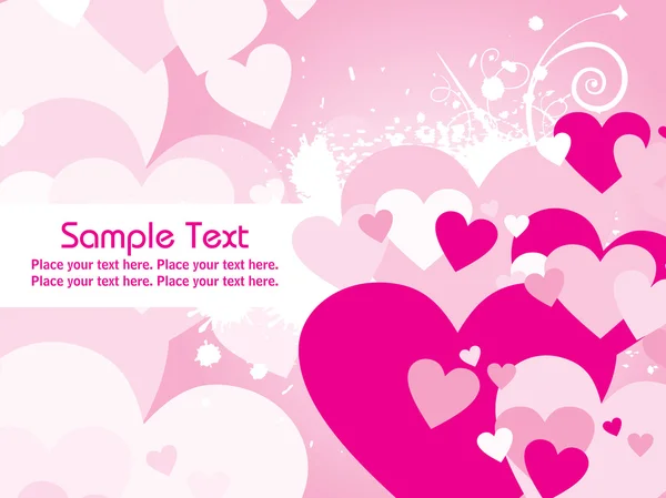 抽象的なピンクのバレンタイン カード — ストックベクタ