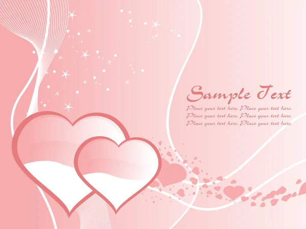 Vector roze valentine illustratie — Stockvector