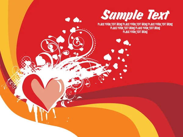 Bannière Valentine abstraite — Image vectorielle