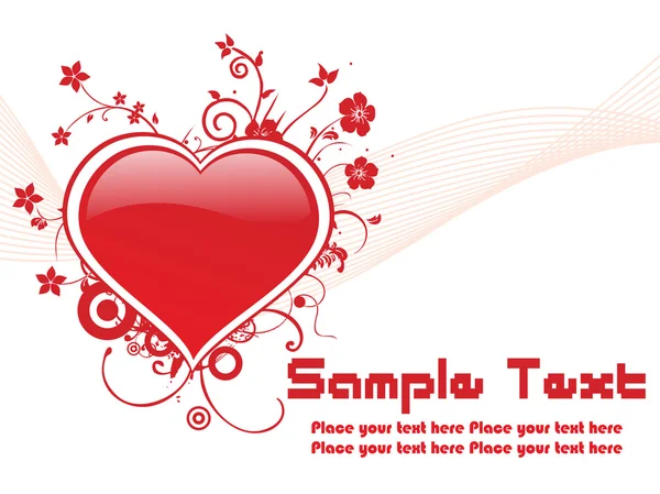 Abstract red valentine banner — Stock Vector