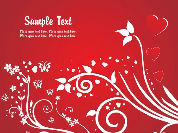 Ilustración abstracta de amor de San Valentín rojo — Vector de stock