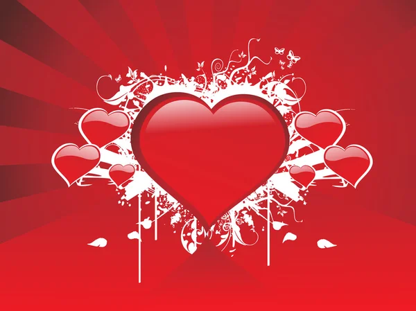 Αφηρημένη valentine κόκκινο φόντο — Διανυσματικό Αρχείο