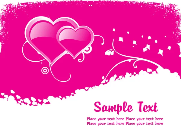 Abstracte roze valentine achtergrond — Stockvector