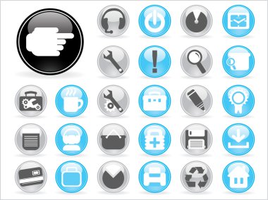 Set of web icons clipart