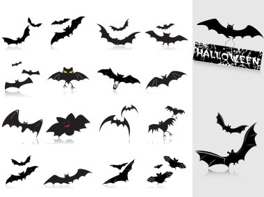 Collection of bats clipart