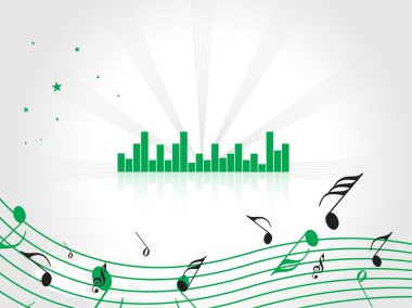 Abstract music graph clipart