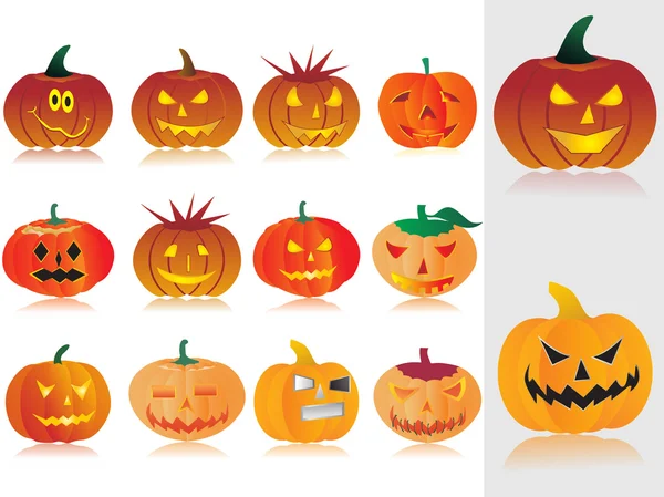 Illusztráció Halloween tök — Stock Vector