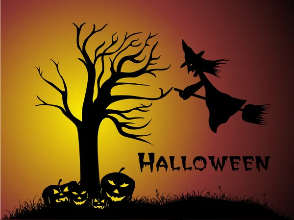 Illustrazione di sfondo Halloween — Vettoriale Stock