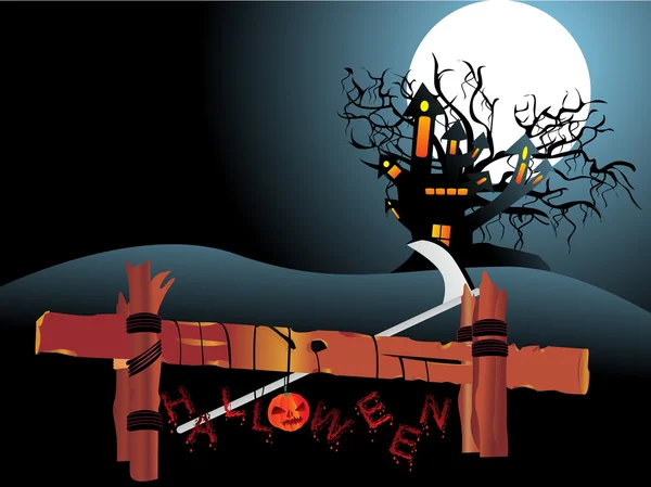 Illusztráció: halloween háttér — Stock Vector