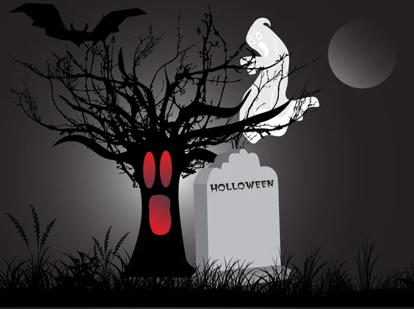 Illusztráció: halloween háttér — Stock Vector