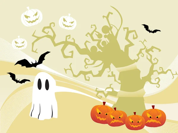 Ilustração de halloween fundo —  Vetores de Stock