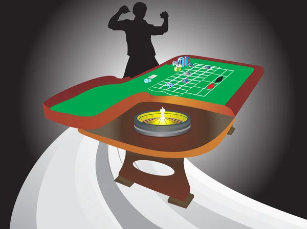 Illustration de la table de roulette — Image vectorielle