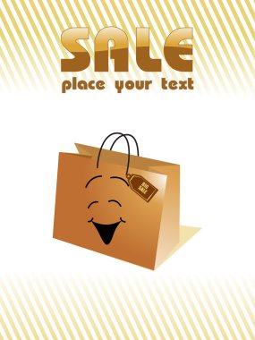 Vector shopping bag clipart