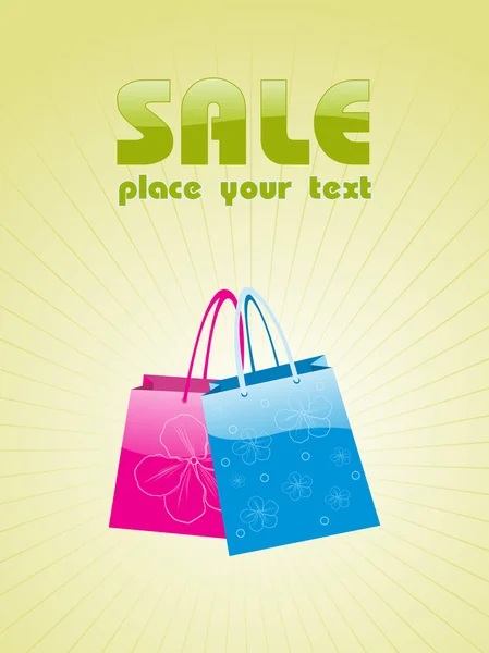Shopping väska med plats för text — Stock vektor