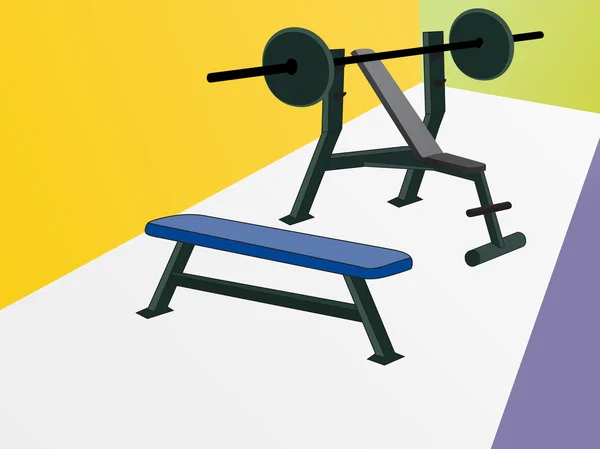 Halter bench ve ağırlıkları — Stok Vektör