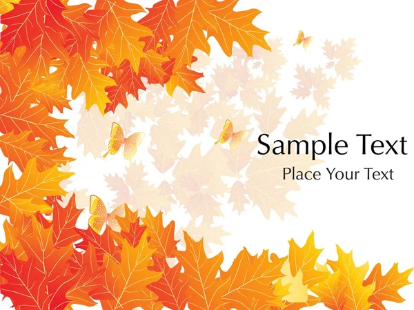 Ilustración, hojas de otoño — Archivo Imágenes Vectoriales