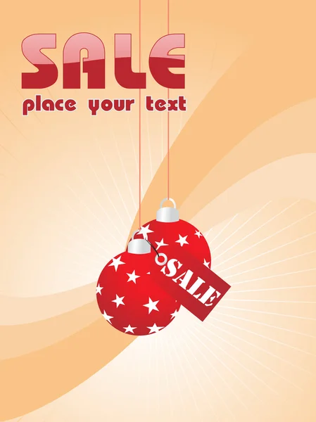 Illustration, décoration de vente de Noël — Image vectorielle