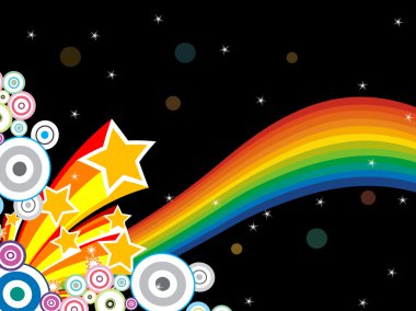 Background with rainbow stripes, artwork clipart