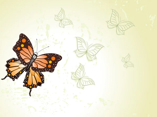 Textuur achtergrond met vlinder — Stockvector